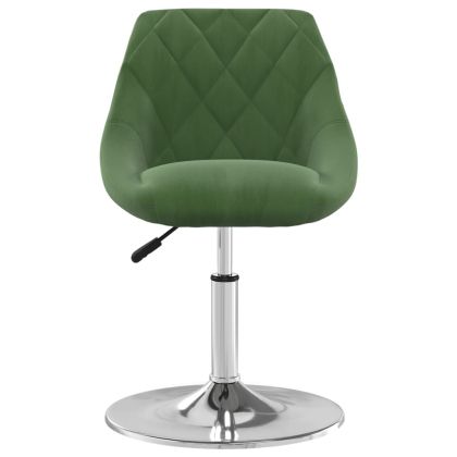 Въртящи се трапезни столове, 4 бр, тъмнозелени, кадифе