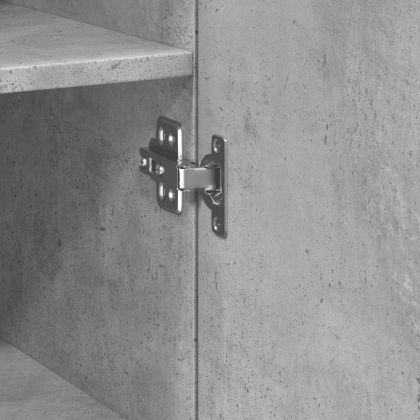 Висок шкаф, бетонно сив, 40x42,5x185 см, инженерно дърво