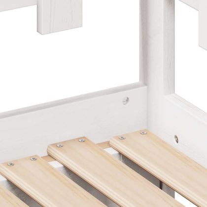 Дневно легло с уширение и чекмеджета без матрак бял 90x190 см