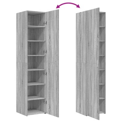 Висок шкаф, сив сонома, 40x42,5x185 см, инженерно дърво