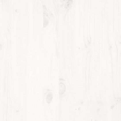 Рамка за легло без матрак, бял, 150x200 см, бор масив