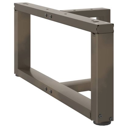 Крака за масичка за кафе, Т-образни, 2 бр., черни, 60x25x(30-31) см, стомана