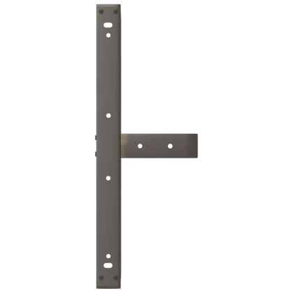 Крака за масичка за кафе, Т-образни, 2 бр., черни, 60x25x(30-31) см, стомана