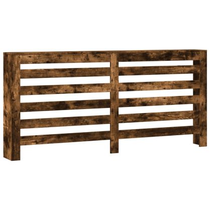 Капак за радиатор, опушен дъб, 175x20x82 см, инженерно дърво