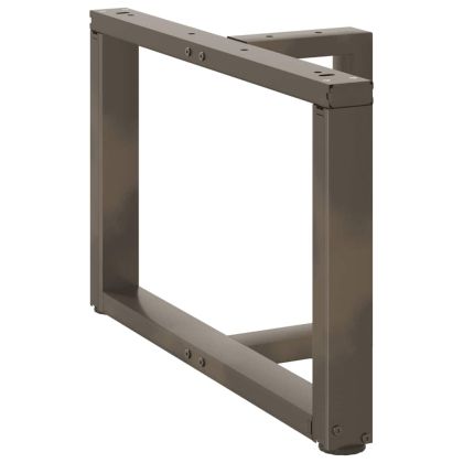 Крака за масичка за кафе, Т-образни, 2 бр., черни, 60x25x(42-43) см, стомана