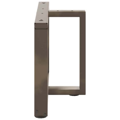 Крака за масичка за кафе, Т-образни, 2 бр., черни, 60x25x(42-43) см, стомана