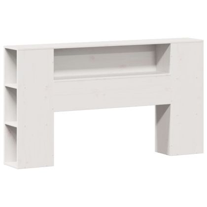 Легло с етажерка за книги, без матрак, 140x200 см, бор масив