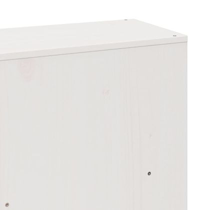 Рамка за легло без матрак, бял, 180x200 см, бор масив