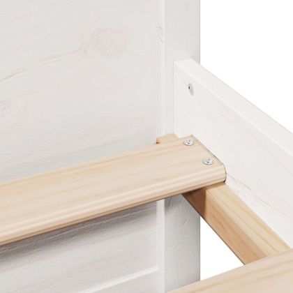 Легло с етажерка за книги, без матрак, 120x200 см, бор масив