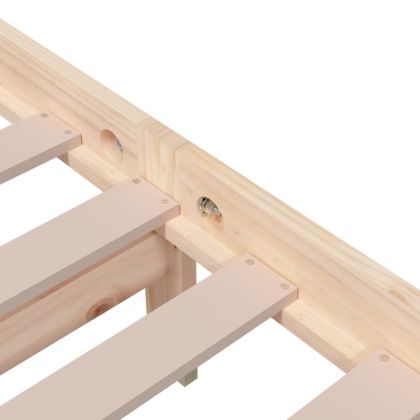 Рамка за легло, дърво масив, 135x190 cм, Double