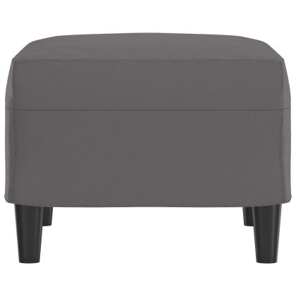 Табуретка, сива, 60x50x41 см, изкуствена кожа