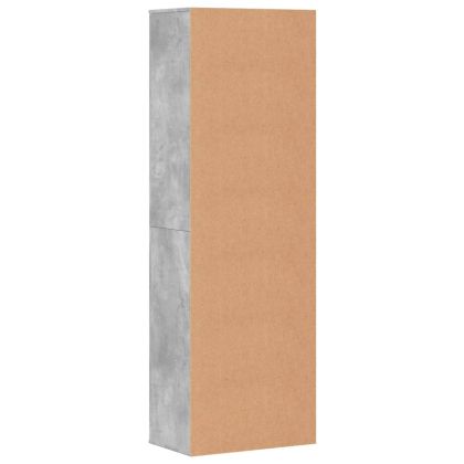 Висок шкаф, бетонно сив, 60x35x180 см, инженерно дърво