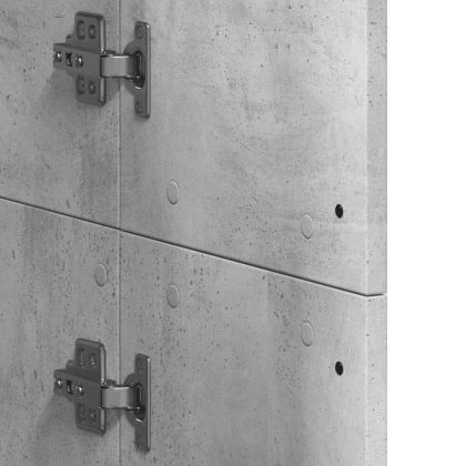 Висок шкаф, бетонно сив, 60x35x180 см, инженерно дърво