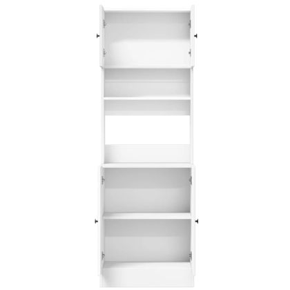 Кухненски шкаф, бял, 60x50x180 см, инженерно дърво