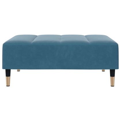 Табуретка, синя, 77x55x31 см, кадифе