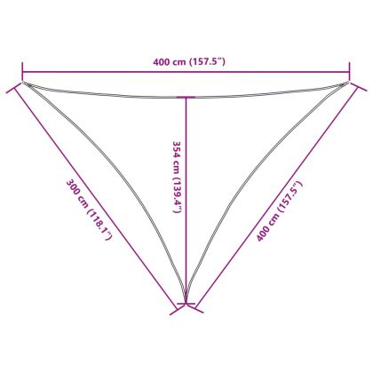 Платно-сенник, Оксфорд плат, триъгълно, 3x4x4 м, жълто