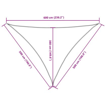 Платно-сенник, Оксфорд плат, триъгълно, 5x5x6 м, кафяво