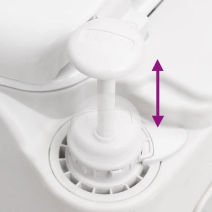 Вградена къмпинг тоалетна бяла 24+17 л HDPE и стомана