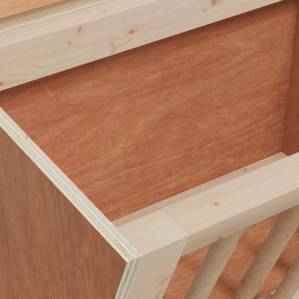 Хранилка за сено за зайци 25x18,5x20,5 см масивна ела