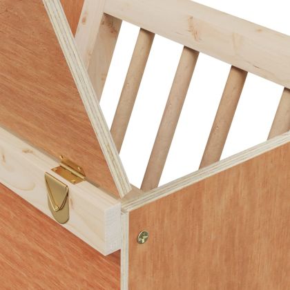 Хранилка за сено за зайци 25x18,5x20,5 см масивна ела