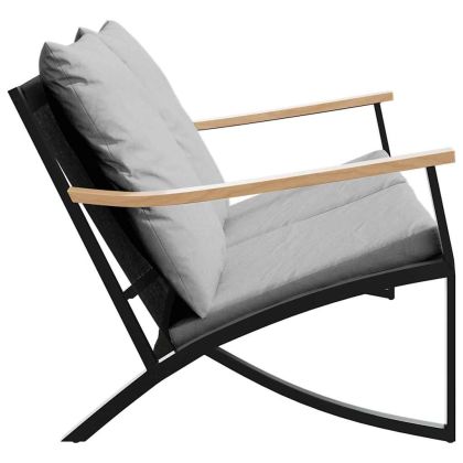 Градинска пейка с възглавница, 120 cм, стомана