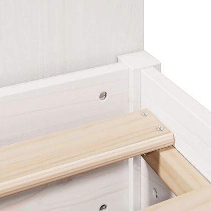 Легло с етажерка за книги, без матрак, 100x200 см, бор масив