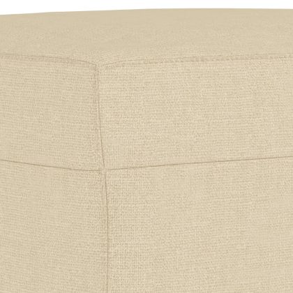 Комплект дивани от 4 части с възглавници, кремав, плат