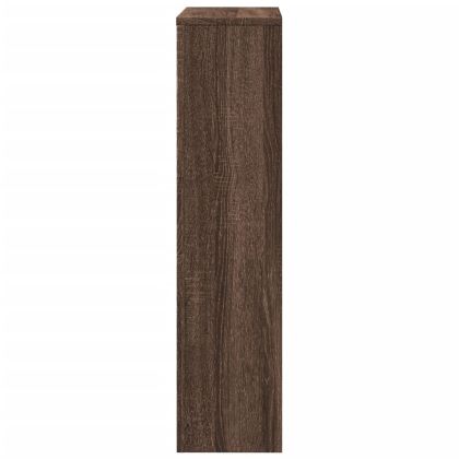 Капак за радиатор, кафяв дъб, 78x20x82 см, инженерно дърво