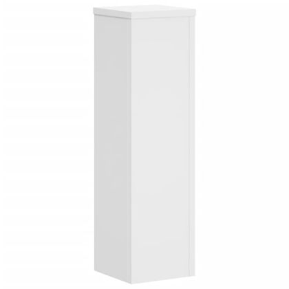 Стойки за растения 2 бр бели 17x17x60 см инженерно дърво