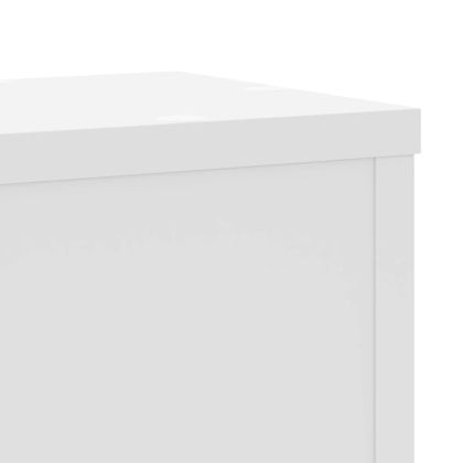 Стойки за растения 2 бр бели 17x17x60 см инженерно дърво