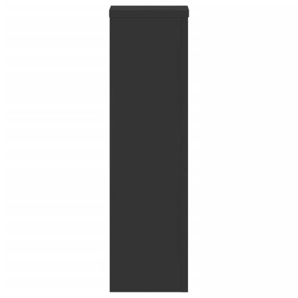 Стойки за растения 2 бр черни 17x17x60 см инженерно дърво