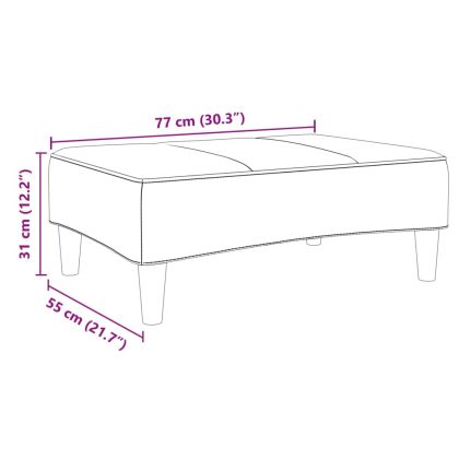 Табуретка, тъмносива, 77x55x31 см, кадифе