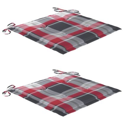 Градински столове с маса за чай и възглавници, акация масив