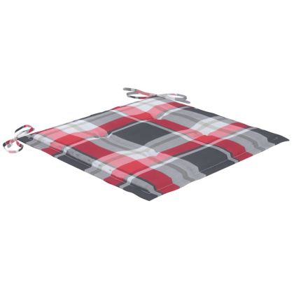 Градински столове, 6 бр, с възглавници, тиково дърво масив