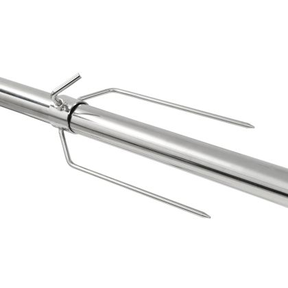 Шиш за чеверме с мотор, неръждаема стомана, 207x45x81 см