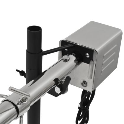 Шиш за чеверме с мотор, неръждаема стомана, 207x45x81 см