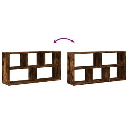 Стенен рафт, опушен дъб, 100x25x50 см, инженерно дърво