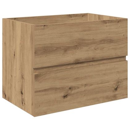 Шкаф за мивка с вграден умивалник и смесител Дъб артизан