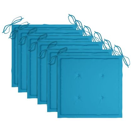 Сгъваеми градински столове, 6 бр, с възглавници, акация масив