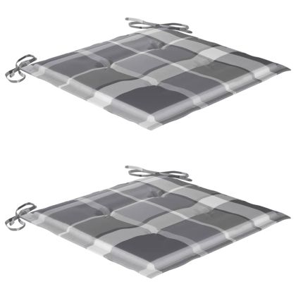 Люлеещ се стол със сива възглавница каре, тиково дърво масив