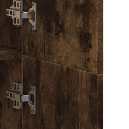 Висок шкаф, опушен дъб, 70x35x180 см, инженерно дърво