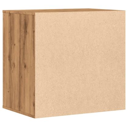 Ъглов скрин с чекмеджета дъб артизан 60x41x58см инженерно дърво