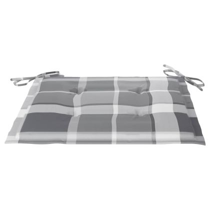 Сгъваеми градински столове, 6 бр, с възглавници, акация масив