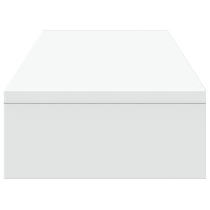 Регулируема стойка за монитор бял 80x24x10,5 см инженерно дърво