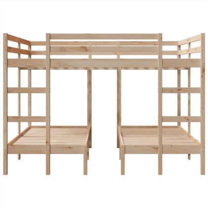 Рамка за тройно легло, 160x200/80x160 см, бор масив