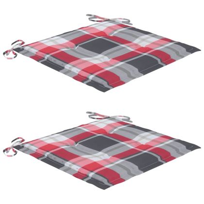 Сгъваеми градински столове, 2 бр, с възглавници, бамбук