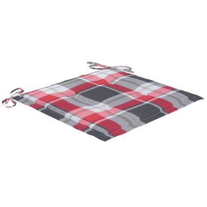 Сгъваеми градински столове, 2 бр, с възглавници, бамбук