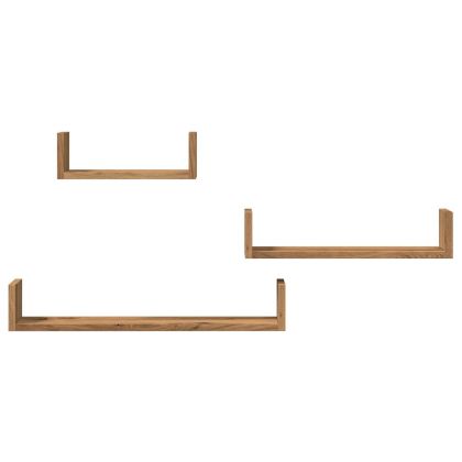 Стенни рафтове, 2 бр, дъб артизан, инженерно дърво446