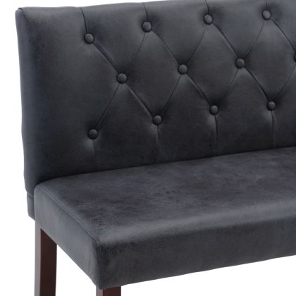 Пейка, 120 см, сива, изкуствен велур