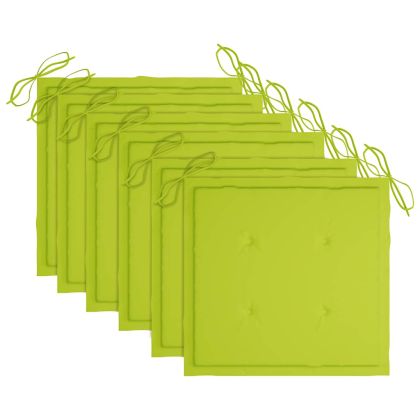 Сгъваеми градински столове, 6 бр, с възглавници, акация масив